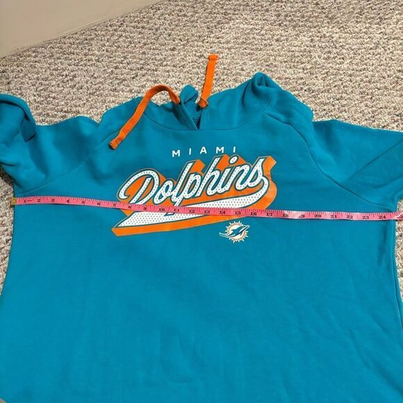 Fanatics Aqua Miami Dolphins NFL First Contact Raglan Pullover Hoodie- Size XL - Picture 7 of 8